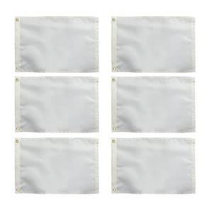 Bandeira FLAGPARK branca sólida 30x45 cm de nylon com ilhós de latão