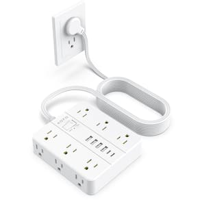 Protetor de sobretensão Power Strip AOFO 15FT 12 tomadas AC 6 USB