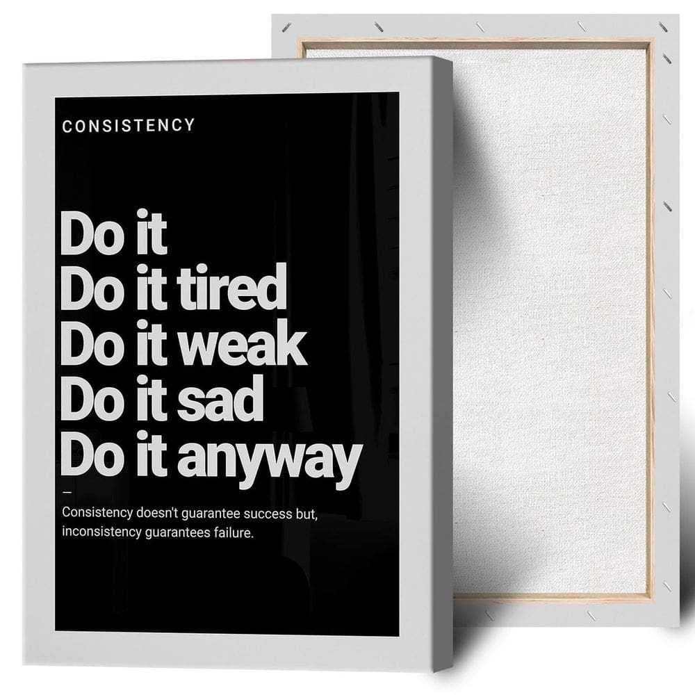 Pôster de arte de parede Motivate Inspirational Quotes Fitness 40x60cm