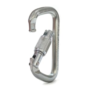 Mosquetão Aço 45kn Assimétrico D Rosca Keylock Ce En Uiaa Nbr Usclimb