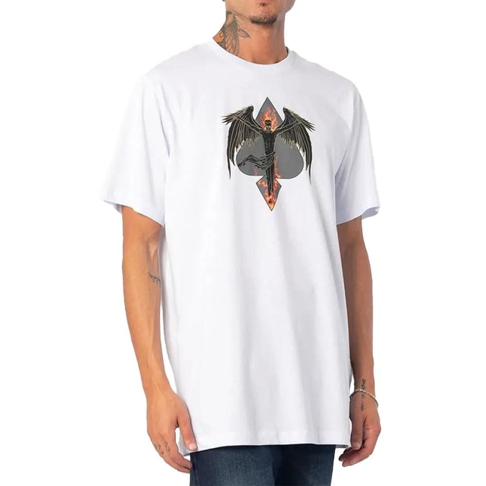 Camiseta MCD Anjo Fogo Espada WT25 Masculina Branco
