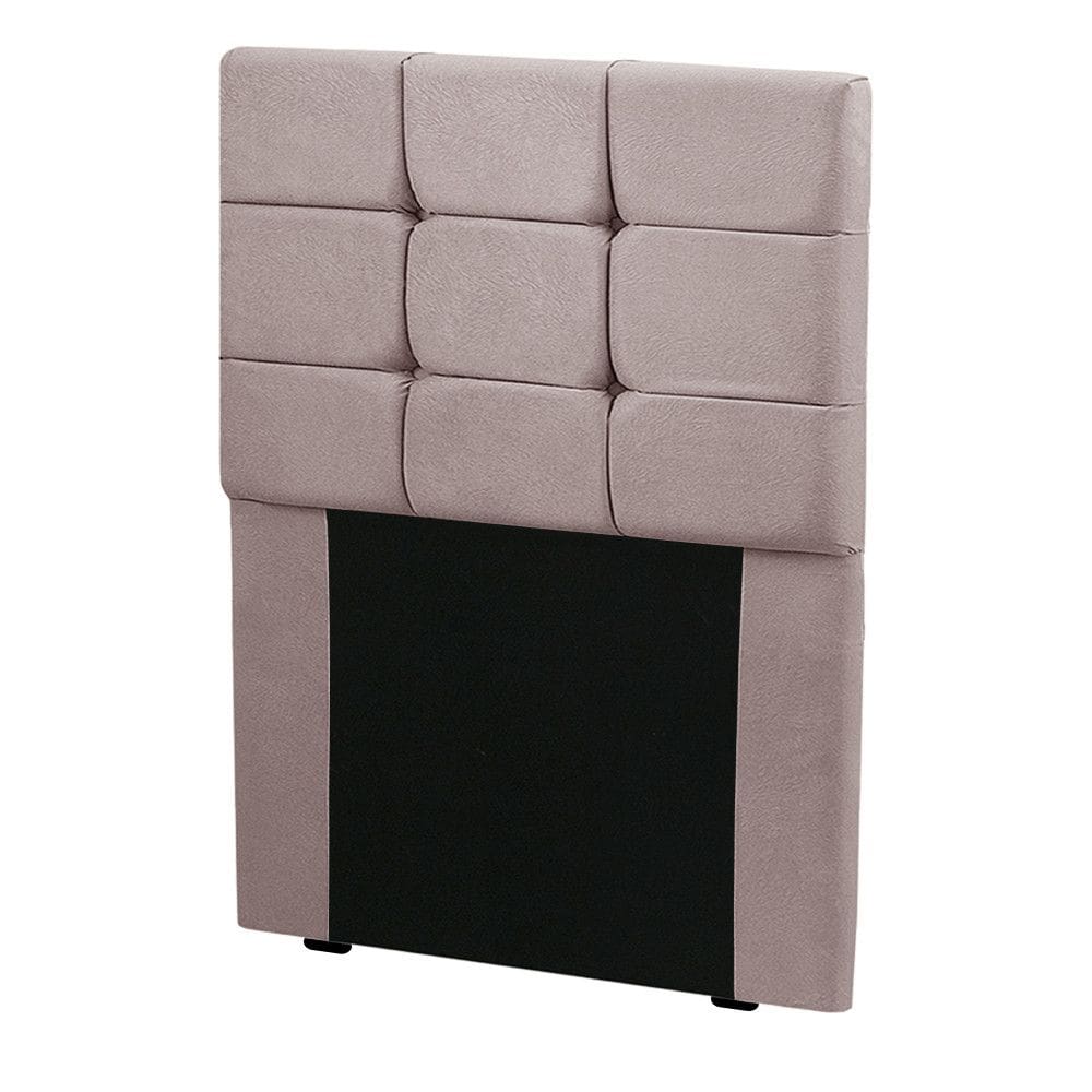 Cabeceira Para Cama Solteiro Box Julia 90cm Veludo Rosê