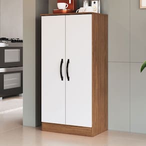 Armário Multiuso Turim 2 Portas Freijo/Branco - Irm Móveis