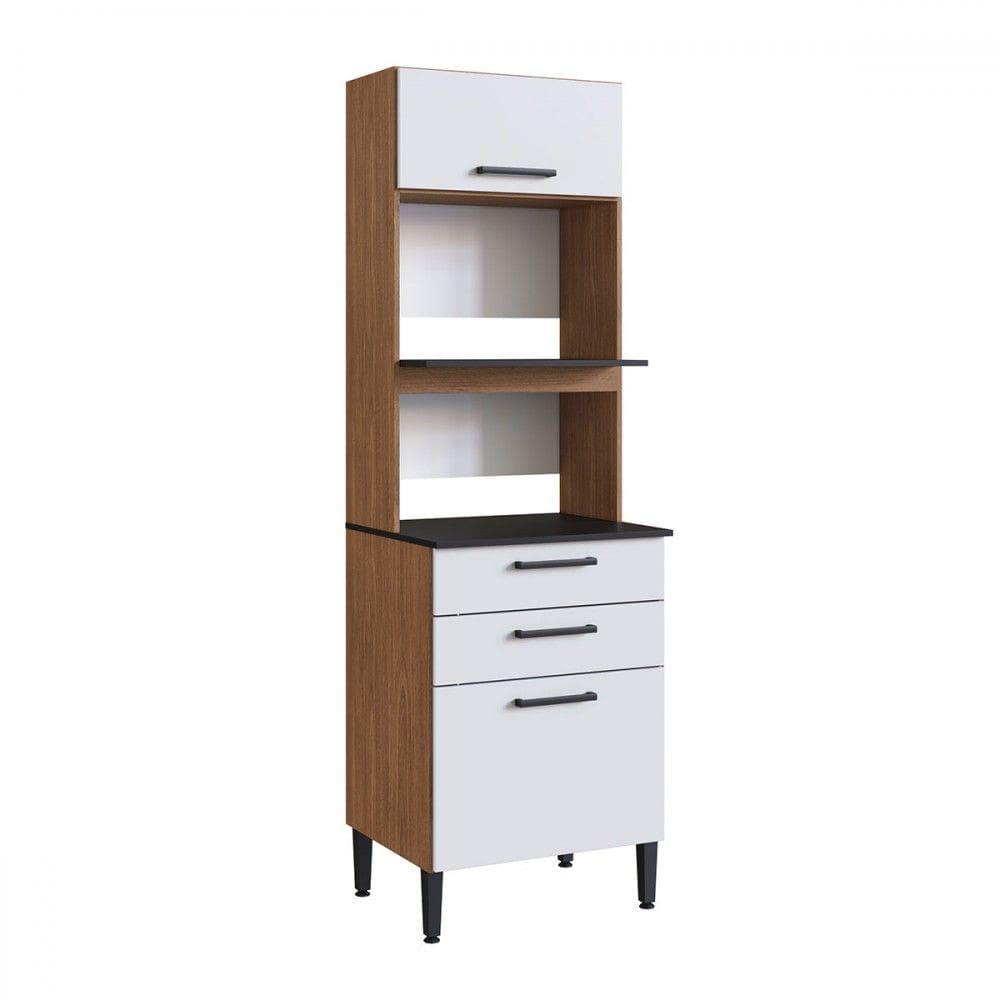 Torre Quente Giovanna 2 Portas 2 Gavetas Branco/Freijó - Irm Móveis