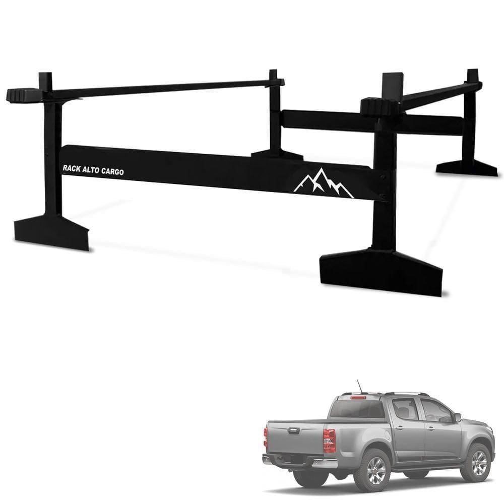 Rack De Caçamba Alto Duplo Cargo 1,80m Universal Picapes Média