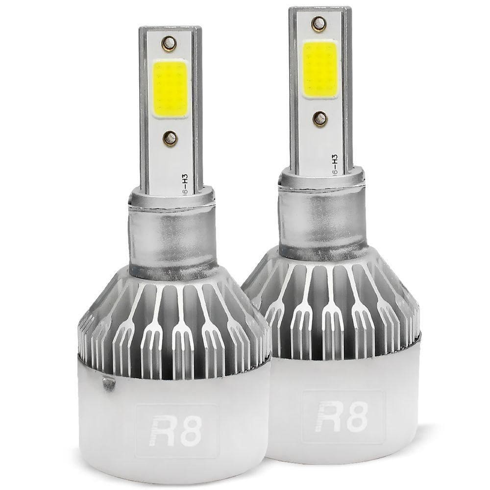 Kit Lâmpada De Led H3 6500k R8 3000 Lumens 50w