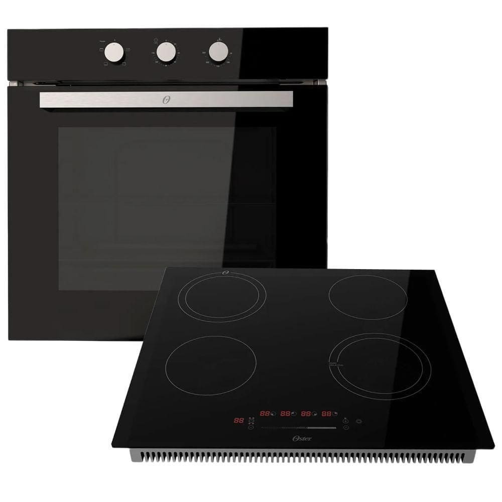 Kit Cooktop por Indução 4 Bocas e Forno de Embutir 77L Oster - 220V