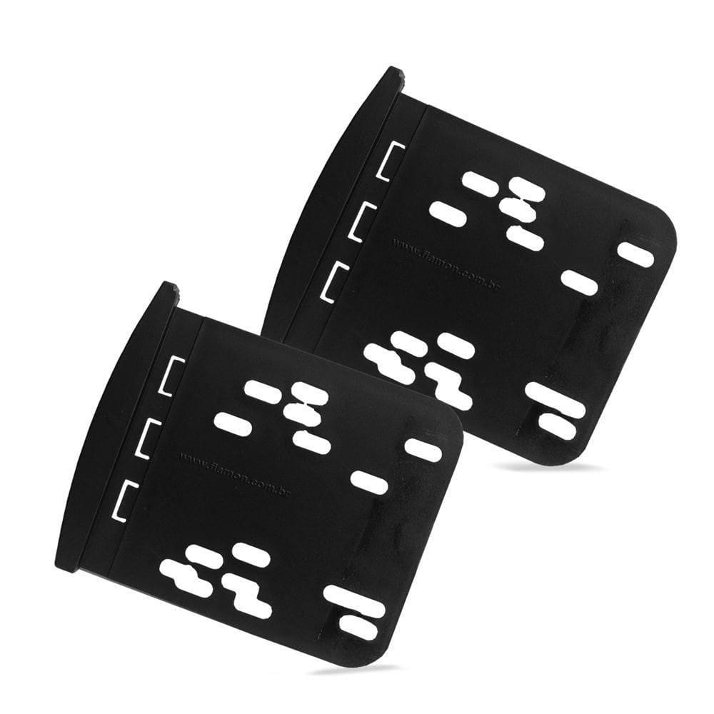 Moldura Do Painel 2 Din Focus Ka Ranger Ecosport F250 1998 A 2011 Preto