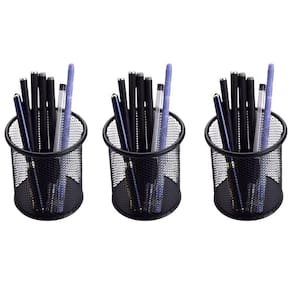 Porta Lapis Organizador Aramado Kit 3 Unidades Caneta Lapis Tesoura Escritorio Mesa De Trabalho Escrivaninha Home Office