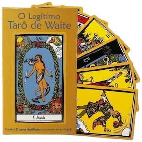 Baralho Tarô Waite 22 Cartas Plastificadas + Presente