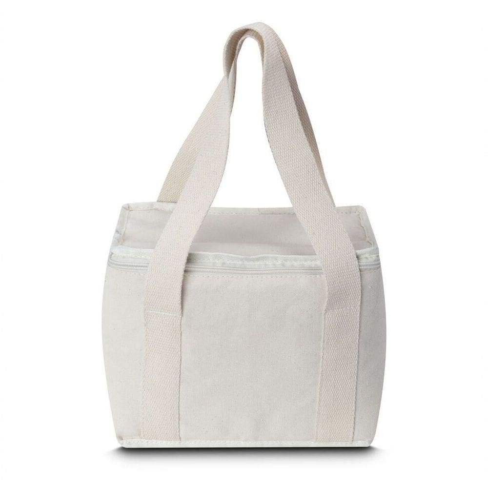 Bolsa Térmica Em Algodão Branca Com Bolso Frontal