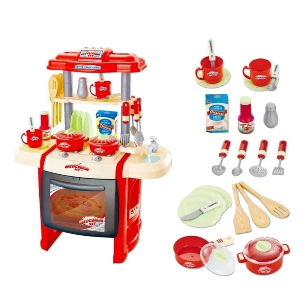 Kit Cozinha De Brinquedo Grande Completa Infantil Com água