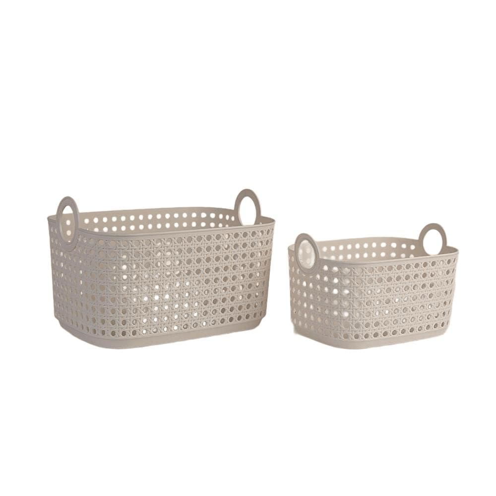 Cesto Organizador Treliça Bege 16x15cm - A\CASA