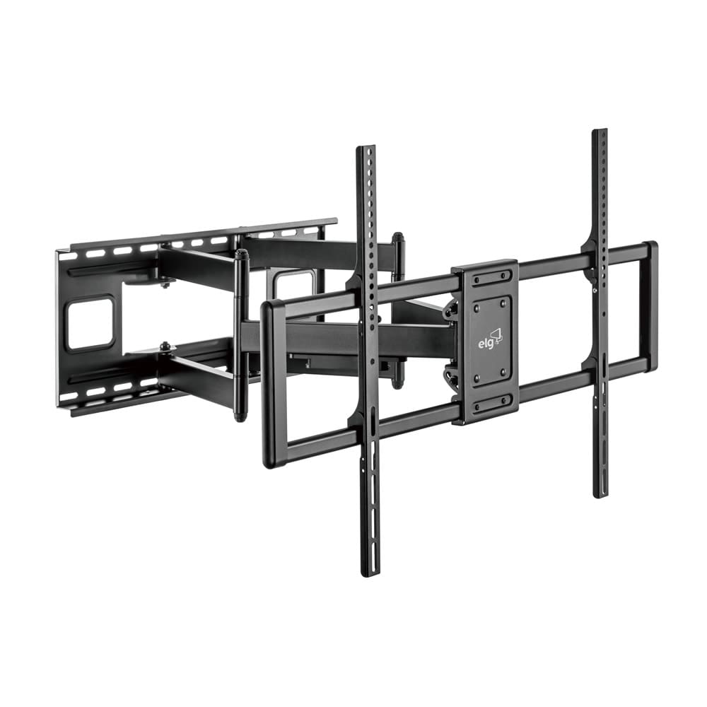Suporte TV Articulado Parede ELG, A02V9XL, 60"-120", Até 120kg, Distância Ajustável 7-70,3cm, Preto