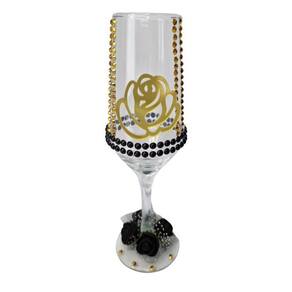 Taça Dama Da Noite Rosa Champanhe Vidro + Presente