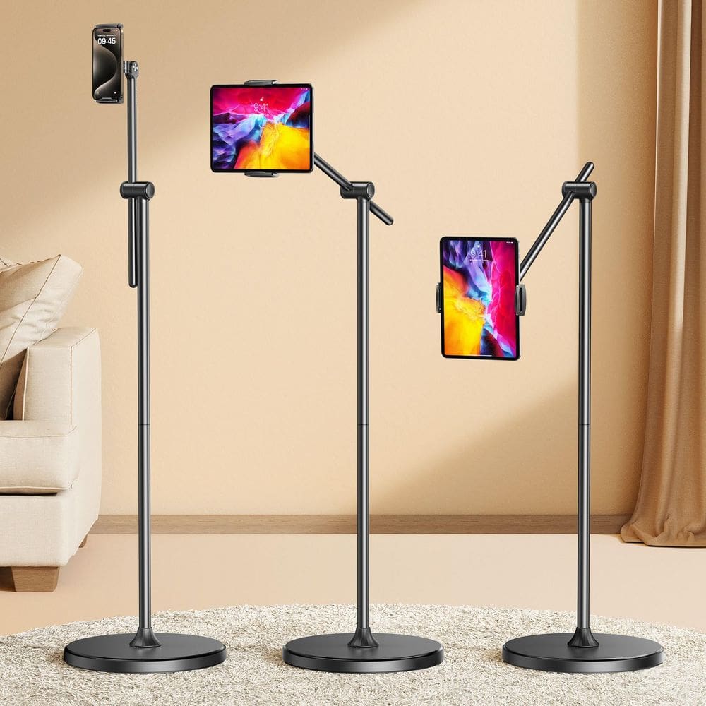 Suporte de chão para tablet DIMONCOAT com rotação de 360° ajustável em altura