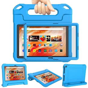Capa para tablet DJ&RPPQ Fire HD 10 e Fire HD 10 Plus Kids azul