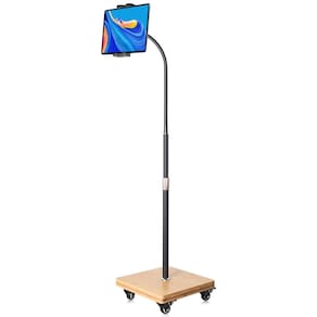 Suporte de chão para tablet wishacc com altura ajustável e 4 rodas