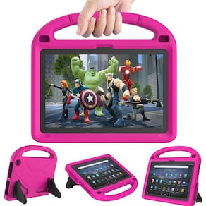 Capa para tablet DICEKOO Fire HD 10 e HD 10 Plus para crianças rosa