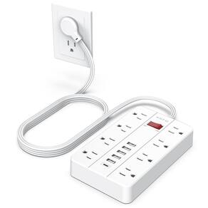 Protetor de sobretensão Power Strip AOFO com 6 portas USB (1 USB C)