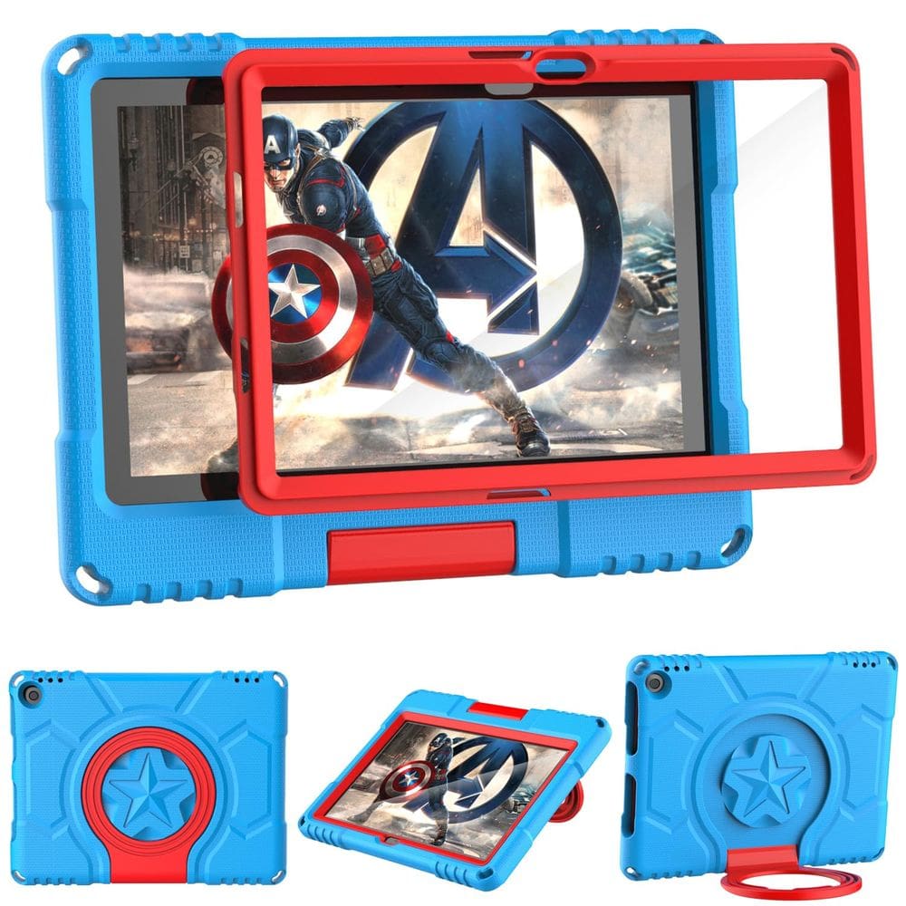 Capa para tablet Lainergie à prova de choque com protetor de tela para Amazon Fire HD 10 e Fire HD 10 Plus Kids 13ª e 11ª geração 2023/2021 azul