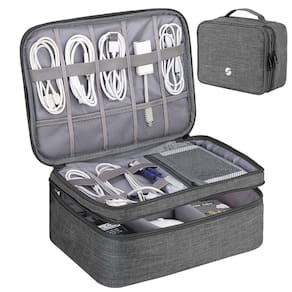 Organizador de viagens ORIENT FAMULAY, bolsa de cabo impermeável, cinza
