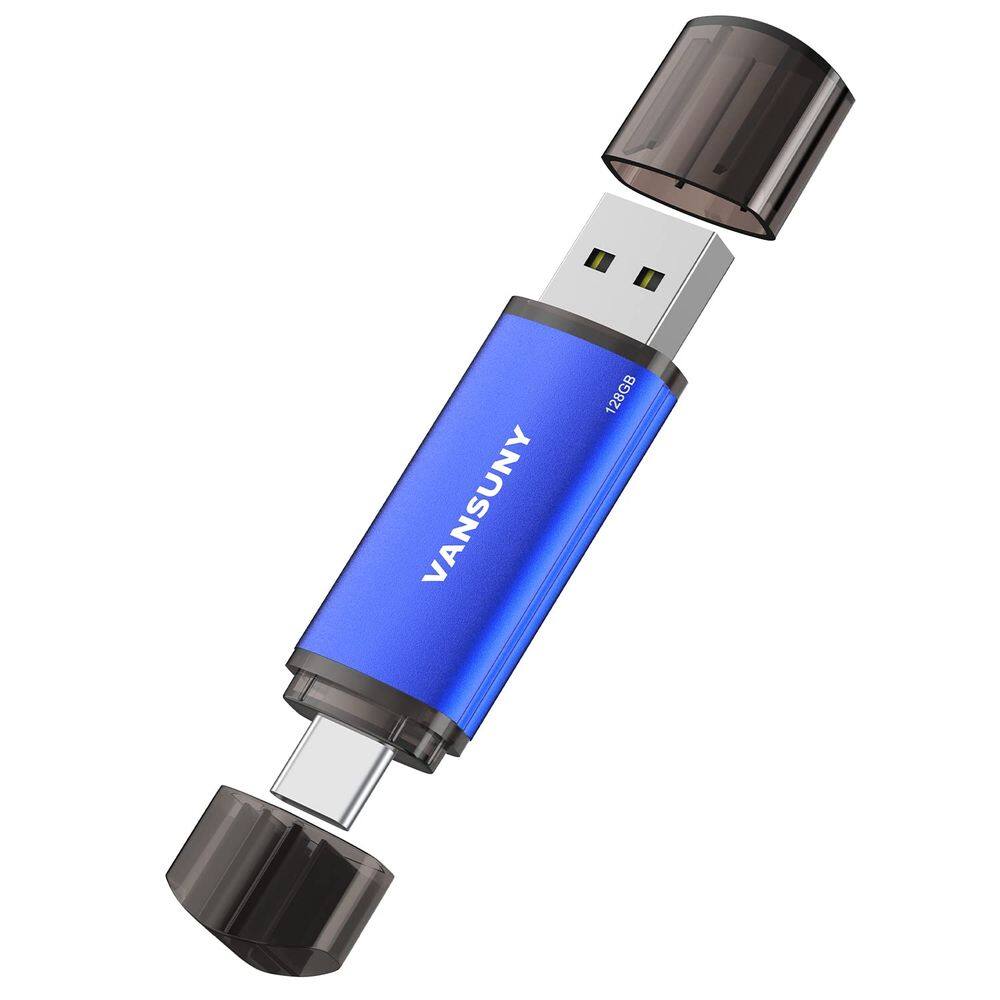 Unidade flash USB Vansuny 128GB USB Type-C 2 em 1 para Android