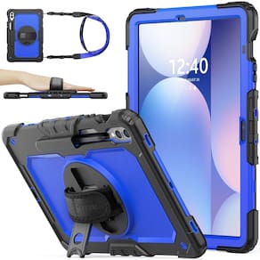 Capa para tablet SEYMAC Stock para Samsung Galaxy Tab S10 Plus/S9 Plus 5G 12,4" com protetor de tela e porta-lápis, azul