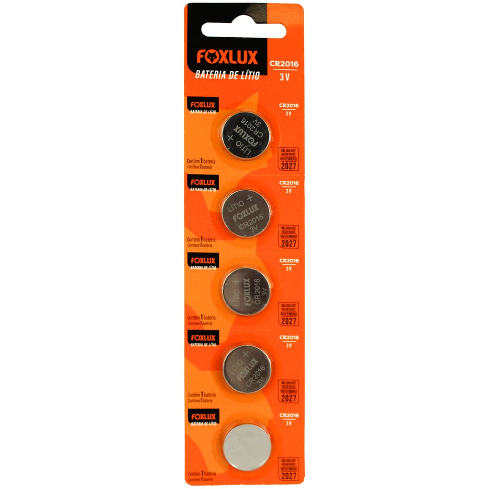 Bateria de Lítio 3V 5und Foxlux