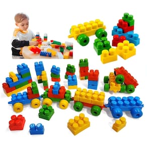 Baby Blocos Para Montar Com 78 Peças Grandes Resistentes