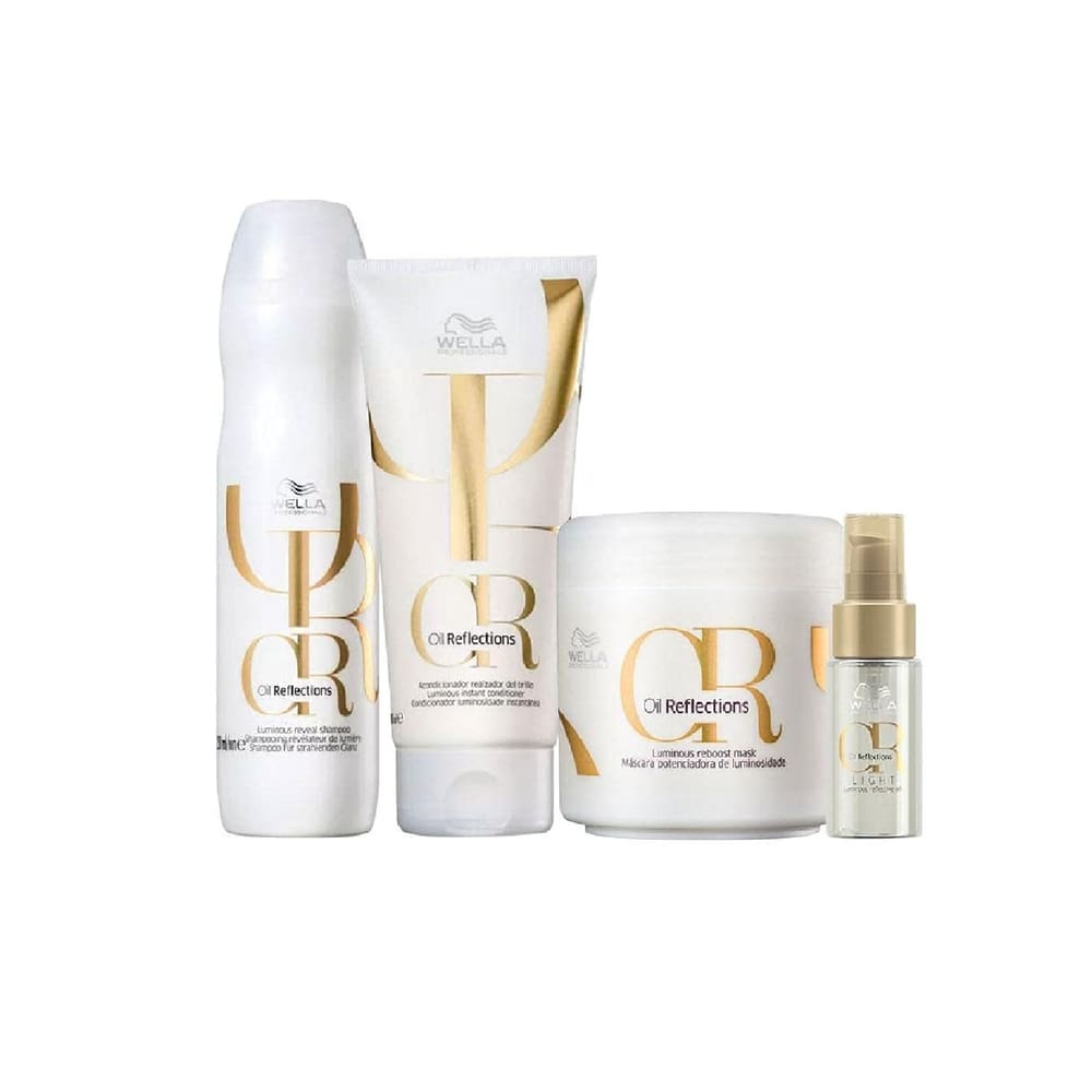 Kit Wella Oil Reflections Shampoo + Cond + Másc + Óleo