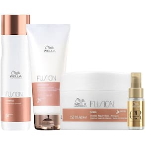 Kit Wella Fusion Shampoo + Cond + Masc + Oil