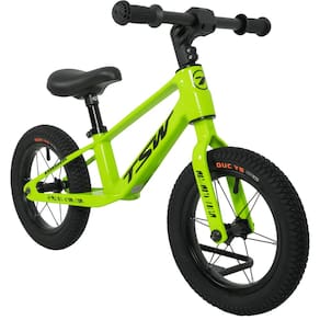 Bicicleta De Equilíbrio Infantil Aro 12 Steps Sem Pedal Câmara De Ar Bico Grosso Verde Tsw