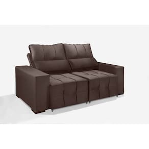 Sofá 2 Lugares Arizona Retrátil e Reclinável 1,50m Suede Marrom