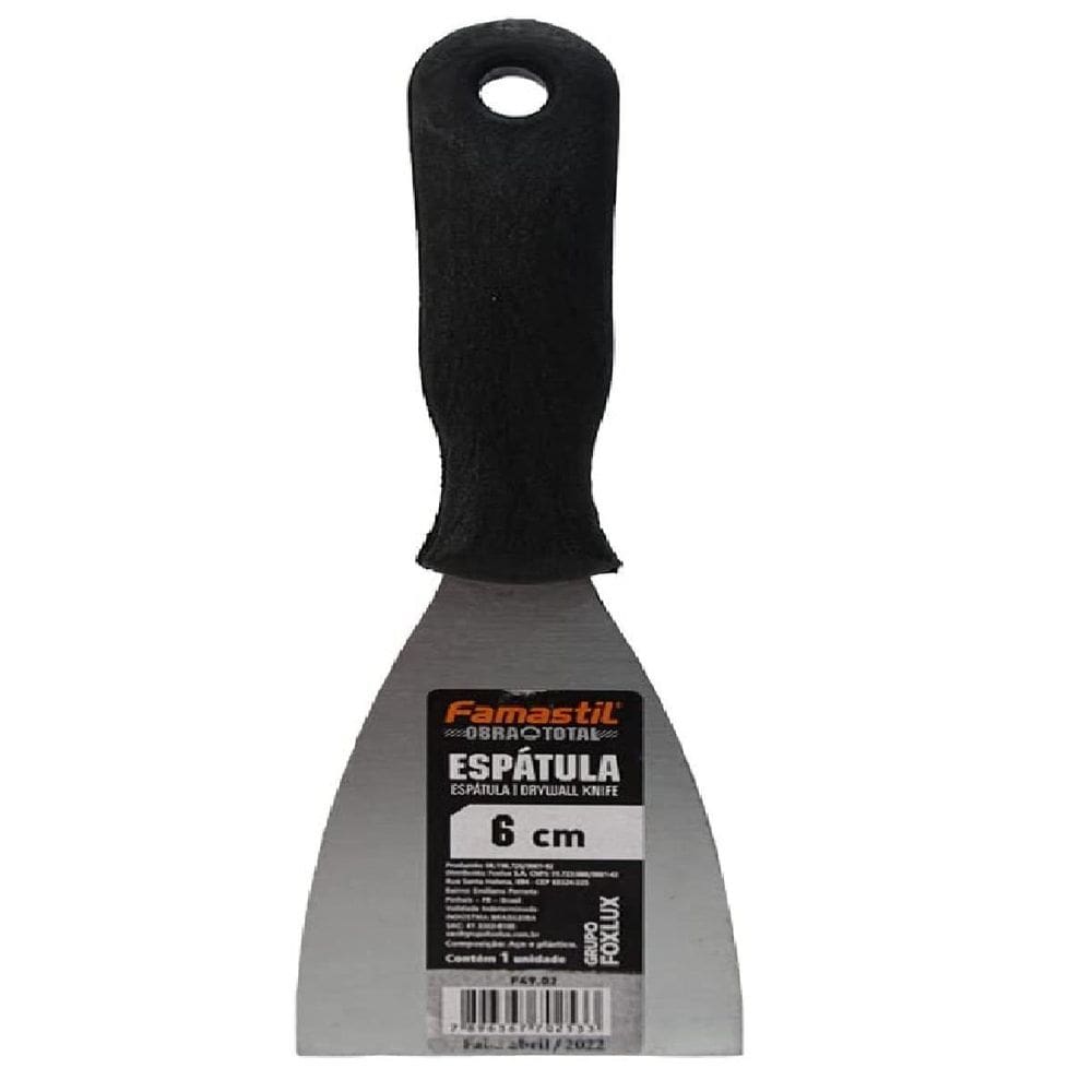 Espátula de Aço Lisa Cabo PVC Famastil