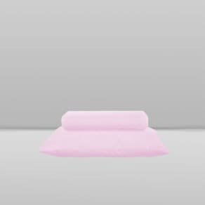 Jogo de Lençol e Fronha Marshmallow Rosa - Laço Bebê