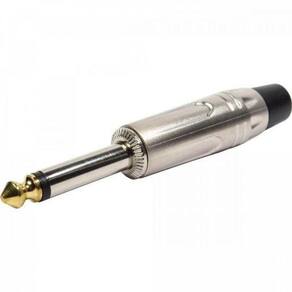 Plug P10 Mono Metal 17mm Com Ponta Gold Pgpz0037 Storm