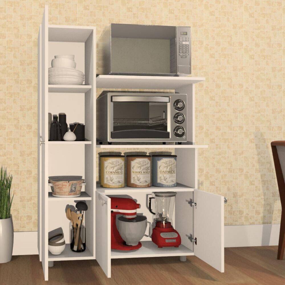 Armário de Cozinha para Forno/Micro-ondas com 3 Portas Multimóveis