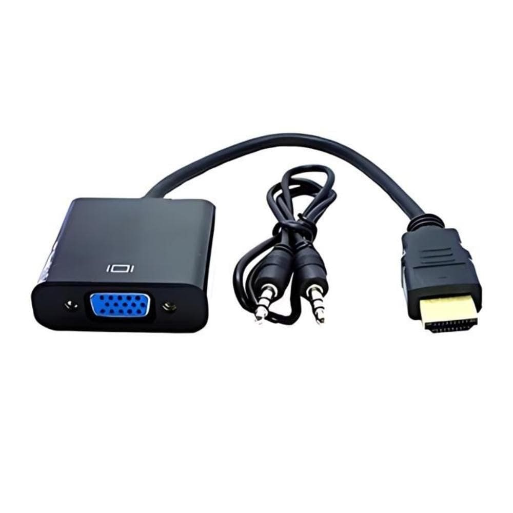Cabo Conversor Hdmi Para Vga + Cabo De Audio P2 E Usb Nwt