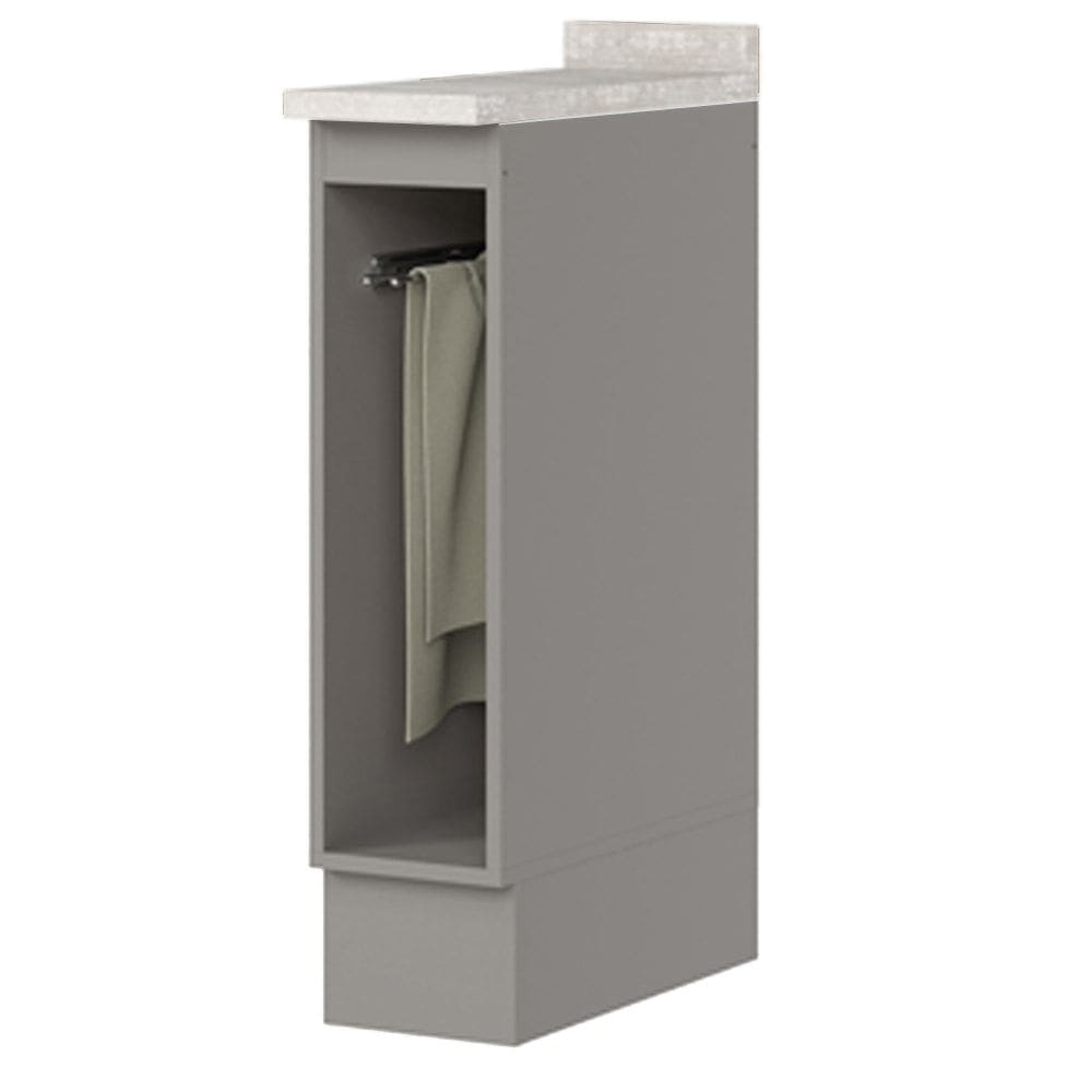 Balcao Porta Toalha Tampo 20cm C362 Americana Cinza Calcare Henn