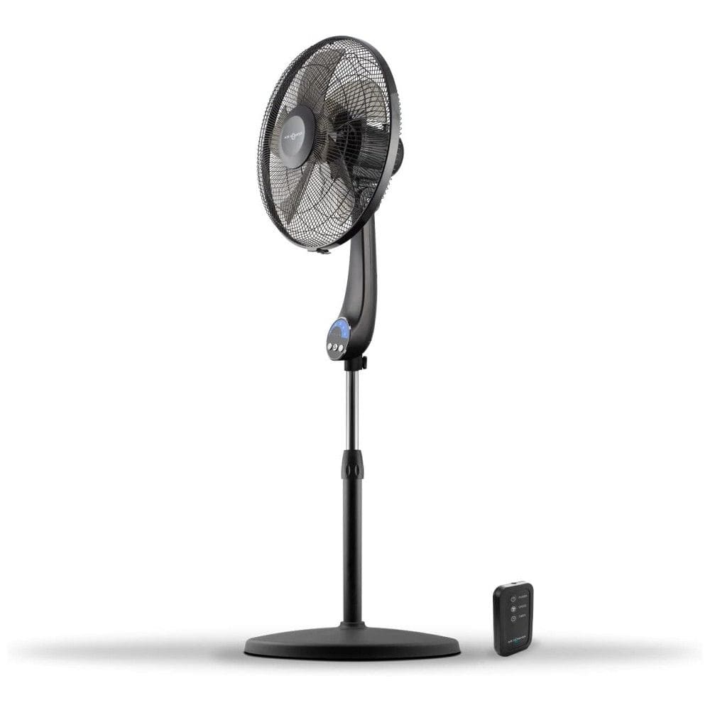 Ventilador Pedestal 5 Lâminas, Estilo Moderno com Controle Remoto, 5 Velocidades, Silencioso, Temporizador 7H e Altura Ajustável, 110V 60W,