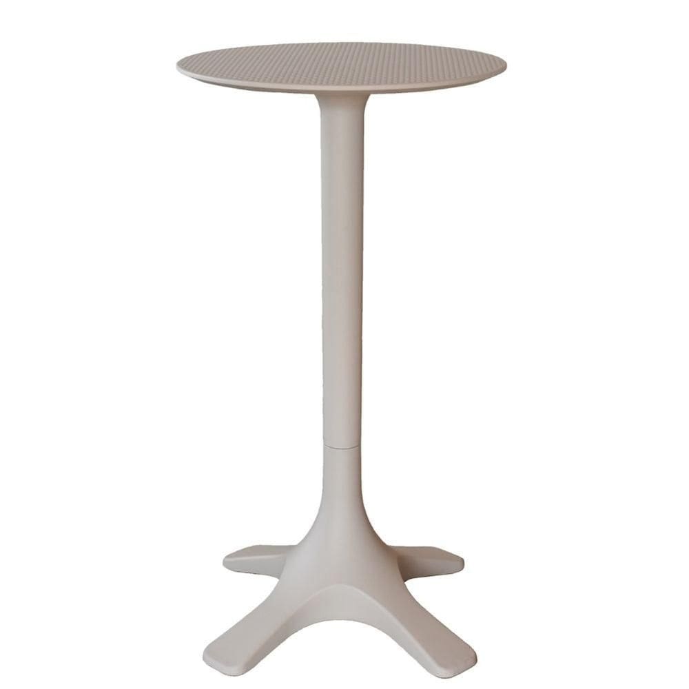 Mesa Bistrô Venice Fratini 110 cm (Altura) com Tampo Redondo 60 cm (Largura) Polipropileno Preto