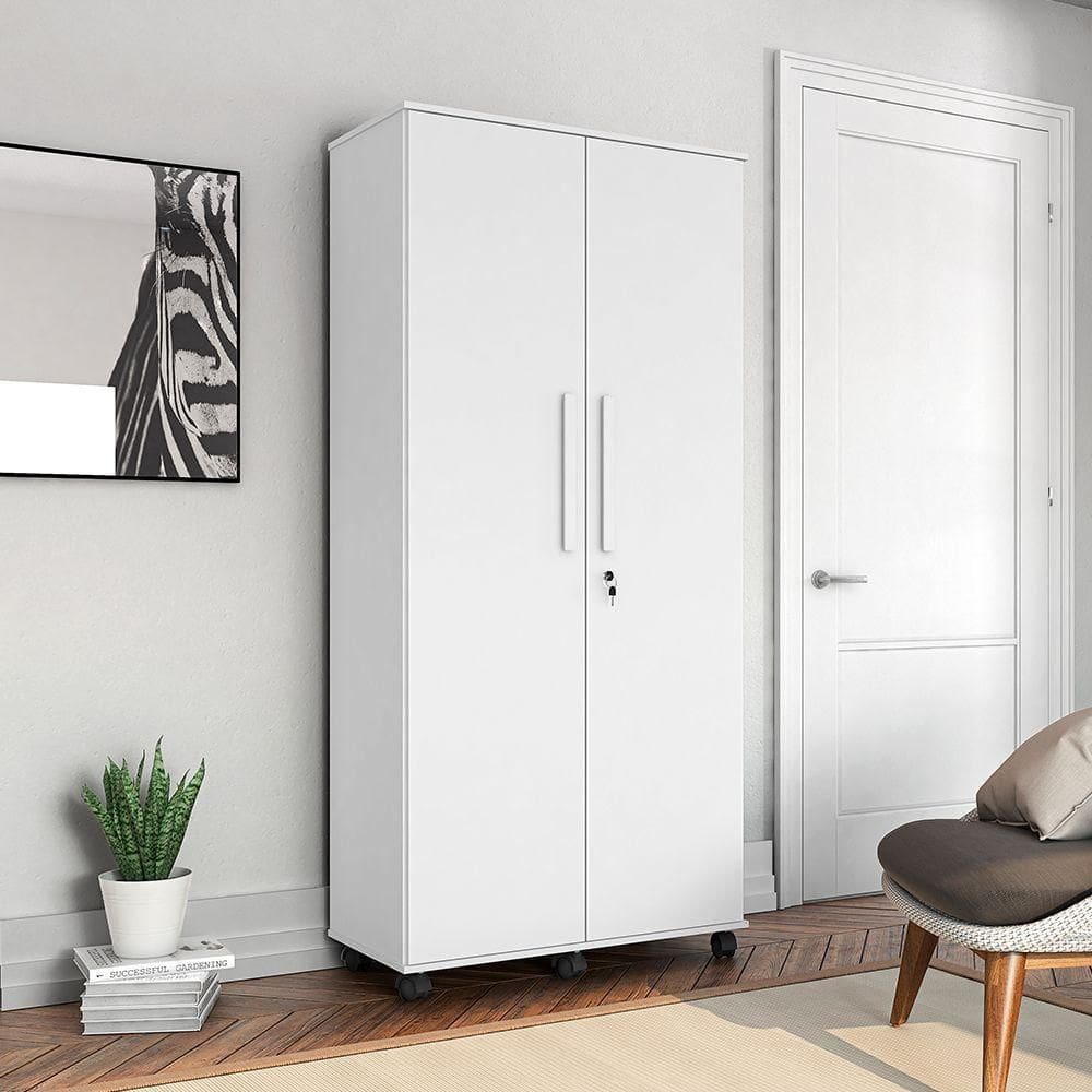 Roupeiro 2 Portas Solteiro Gold - Branco