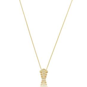 Colar Mae E Filha Com Zirconias Banhado Em Ouro 18k