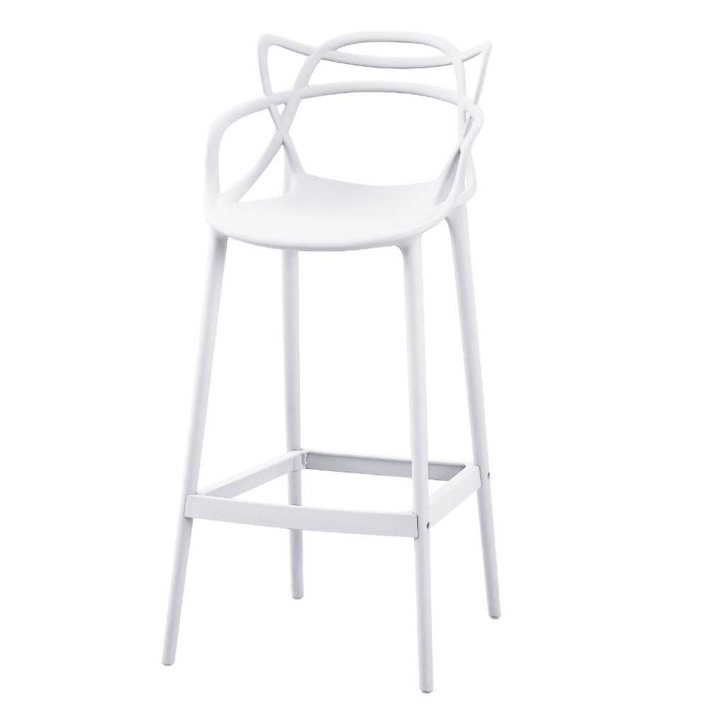 Banqueta Alta Solna Master Aviv Allegra Or Design 108 cm (altura) Polipropileno Cor Branca