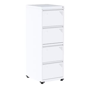 Armário de Arquivo de Aço Pandin 4 Gavetas gavetas Branco