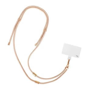 Cordão para Celular Dual Style Universal Ajustável 2x1 Dourado com Acessórios Dourado Geonav - CDU02L03