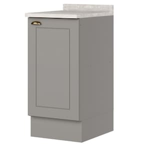 Balcao Com Tampo 1 Porta 40 cm Americana Cinza Calcare Henn