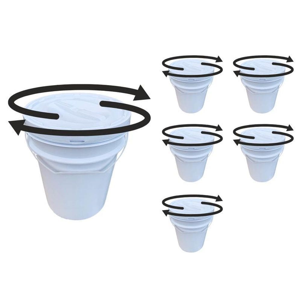 Pote Para Ração De Gato 20 Litros Tampa Rosca-Kit 6 Pçs