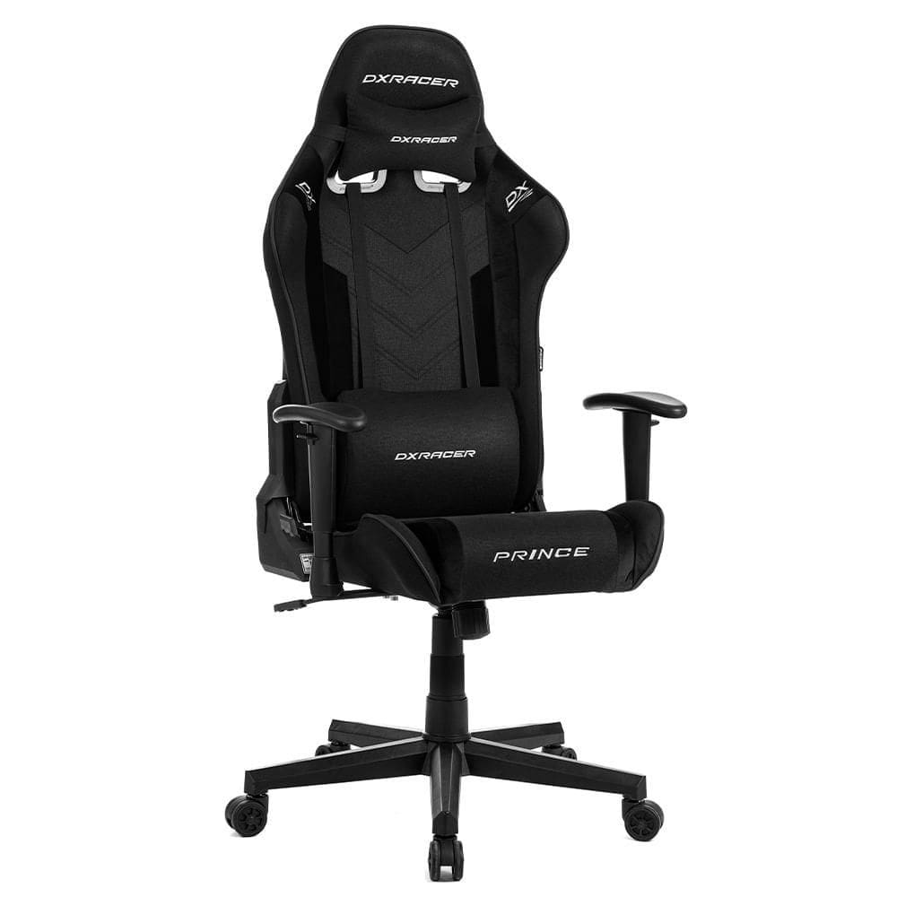 Cadeira Gamer Prince DXRacer Giratória e Tecido Hidro Repelente Preta - LPF132BLACK